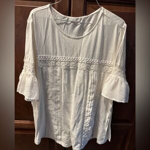 Source Unknown Cream Lace Blouse
